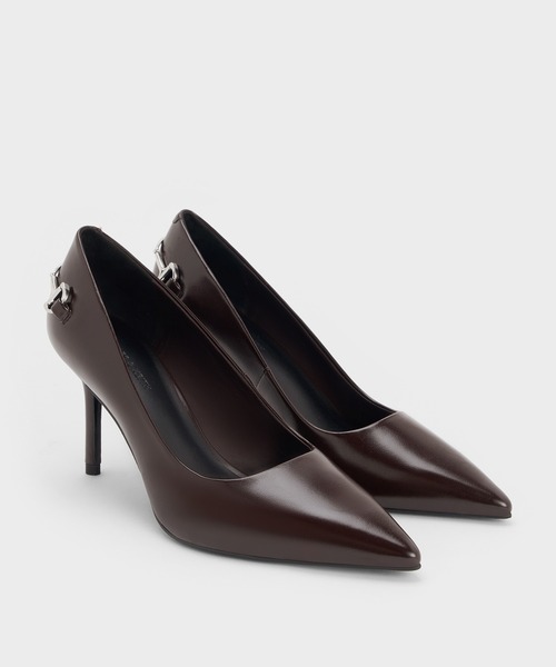 CHARLES & KEITH(チャールズ & キース)の「Erinna エリンナ メタリックアクセントポインテッドトゥパンプス(パンプス・レディース・バーガンディー/ブラック系その他7・22cm/22.5cm/23cm/23.5cm/24.5cm/25cm/25.5cm)」の6枚目の写真
