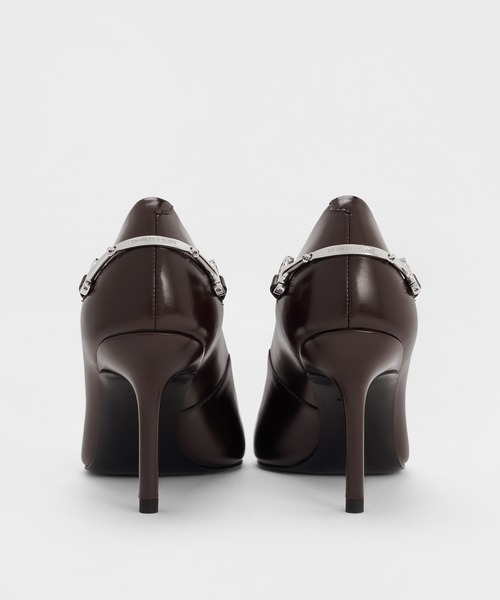 CHARLES & KEITH(チャールズ & キース)の「Erinna エリンナ メタリックアクセントポインテッドトゥパンプス(パンプス・レディース・バーガンディー/ブラック系その他7・22cm/22.5cm/23cm/23.5cm/24.5cm/25cm/25.5cm)」の7枚目の写真