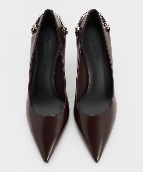 CHARLES & KEITH(チャールズ & キース)の「Erinna エリンナ メタリックアクセントポインテッドトゥパンプス(パンプス・レディース・バーガンディー/ブラック系その他7・22cm/22.5cm/23cm/23.5cm/24.5cm/25cm/25.5cm)」の9枚目の写真