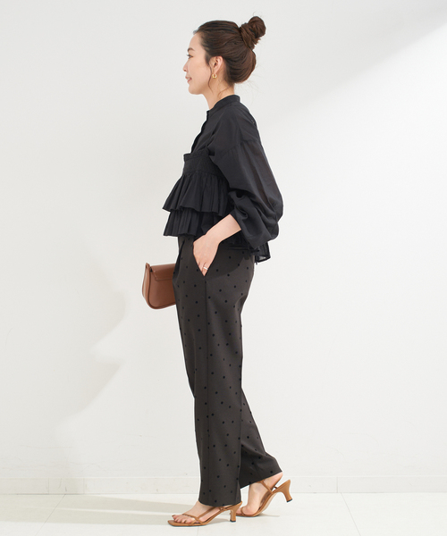 B.C STOCK（ベーセーストック）の「《追加》《2点セット》ウォッシャブル / フリルキャミソールレイヤードブラウス（シャツ/ブラウス・レディース・ブラック/カーキ/ホワイト・FREE）」の22枚目の写真