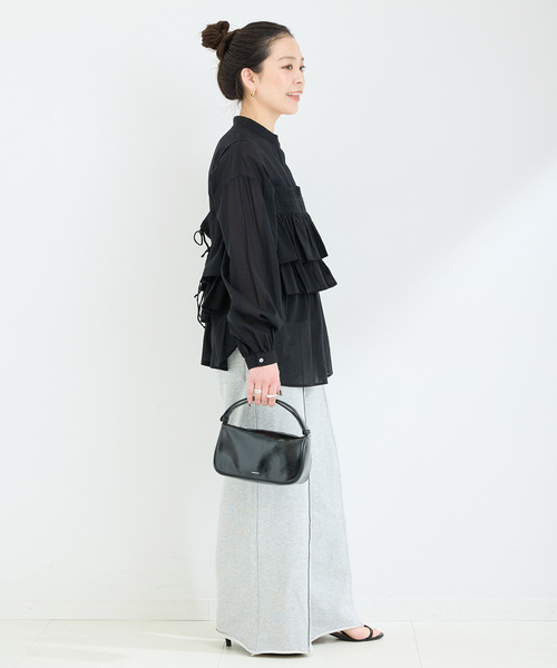 B.C STOCK(ベーセーストック)の「《追加》《2点セット》ウォッシャブル / フリルキャミソールレイヤードブラウス(シャツ/ブラウス・レディース・ブラック/カーキ/ホワイト・FREE)」の19枚目の写真