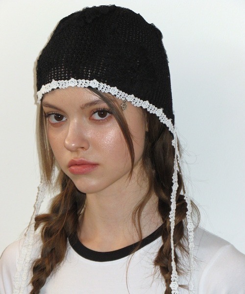 CRANK（クランク）の「【CRANK】LACE CROCHET BONNET / 【クランク