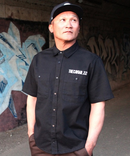 THE CAVIAR/キャビア コットンワークシャツ 半袖シャツ CV502-004