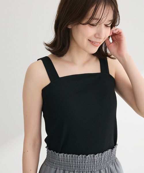 Green Parks(グリーンパークス)の「スクエアラメタンクトップ(タンクトップ・レディース・ゴールド/ブラック/グレー/オフホワイト・FREE)」の3枚目の写真