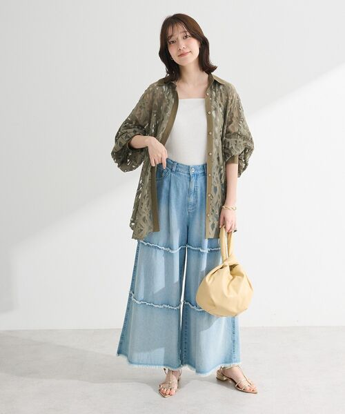 Green Parks(グリーンパークス)の「スクエアラメタンクトップ(タンクトップ・レディース・ゴールド/ブラック/グレー/オフホワイト・FREE)」の16枚目の写真