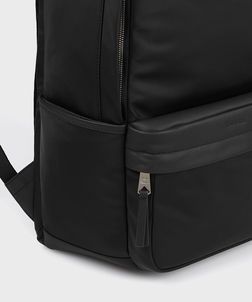 【美品】Paul Smith ナイロンブライトストライプトリム リュック黒 Paul Smith｜ナイロンブライトストライプトリム リュック