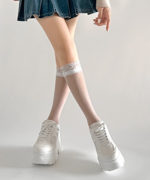 Shoes in Closet(シューズインクローゼット)の「【年中かわいい厚底】+10.5㎝ 厚底 ハイソール ラメMIX ボリューム スニーカー 536(スニーカー・レディース・ブラック/ホワイト・M/S/LL/L)」の15枚目の写真