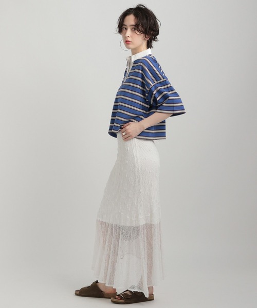 GEORGE'S（ジョージズ）の「レースアシメスカート（スカート・レディース・ベージュ/ブラック/オフホワイト・SMALL/MEDIUM）」の10枚目の写真
