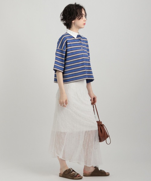 GEORGE'S（ジョージズ）の「レースアシメスカート（スカート・レディース・ベージュ/ブラック/オフホワイト・SMALL/MEDIUM）」の12枚目の写真
