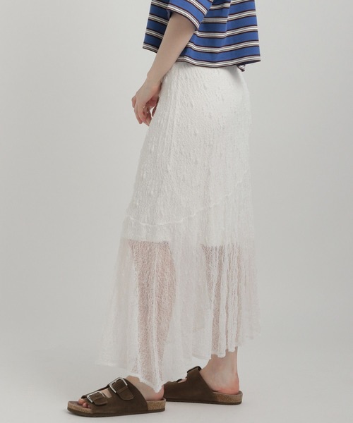 GEORGE'S（ジョージズ）の「レースアシメスカート（スカート・レディース・ベージュ/ブラック/オフホワイト・SMALL/MEDIUM）」の17枚目の写真