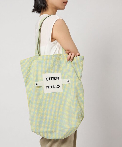 CITEN＞くるくるパッチンギンガムトート（トートバッグ）｜CITEN