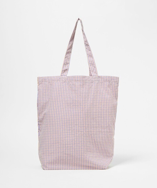chunchin 美品ADMJグレー✖️ピンク　トートバッグ CITEN＞くるくるパッチンギンガムトート（トートバッグ）｜CITEN