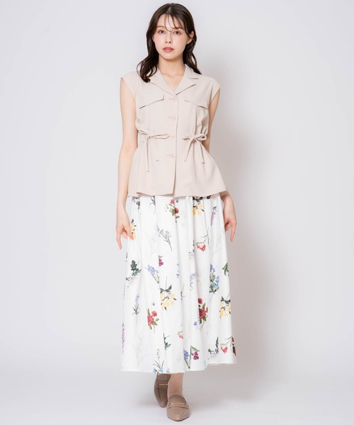 NOELA（ノエラ）の「【15周年】ボタニカルフレアスカート（スカート・レディース・ネイビー/サックスブルー/オフホワイト・S/M）」の18枚目の写真