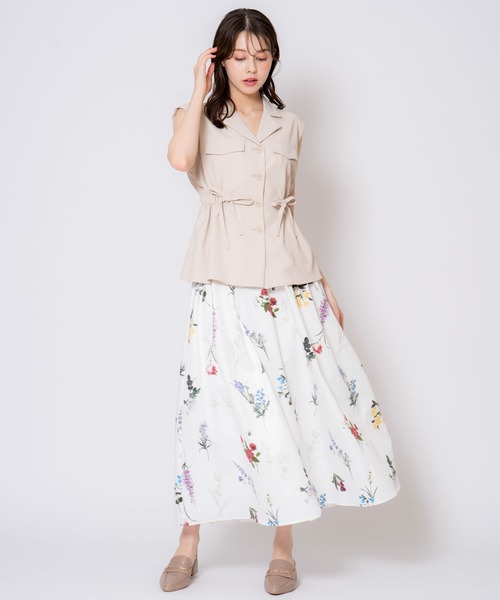 NOELA（ノエラ）の「【15周年】ボタニカルフレアスカート（スカート・レディース・ネイビー/サックスブルー/オフホワイト・S/M）」の17枚目の写真