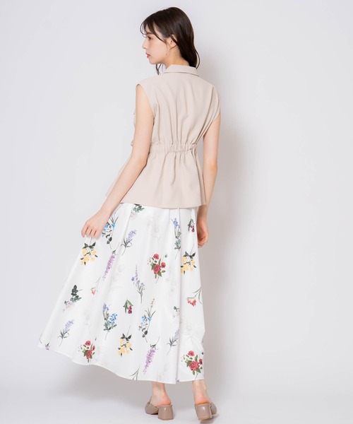 NOELA（ノエラ）の「【15周年】ボタニカルフレアスカート（スカート・レディース・ネイビー/サックスブルー/オフホワイト・S/M）」の15枚目の写真
