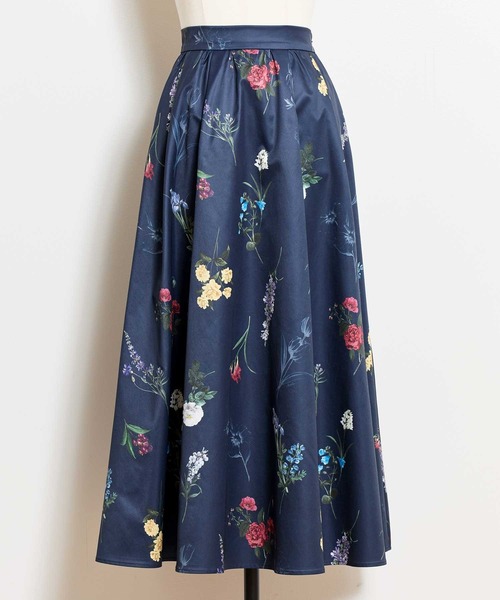 NOELA（ノエラ）の「【15周年】ボタニカルフレアスカート（スカート・レディース・ネイビー/サックスブルー/オフホワイト・S/M）」の20枚目の写真