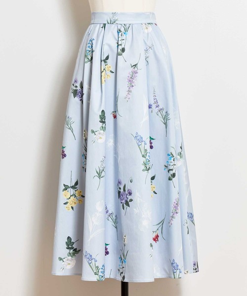 NOELA（ノエラ）の「【15周年】ボタニカルフレアスカート（スカート・レディース・ネイビー/サックスブルー/オフホワイト・S/M）」の19枚目の写真