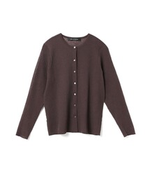 mizuiro ind クルーネックリブカーディガン