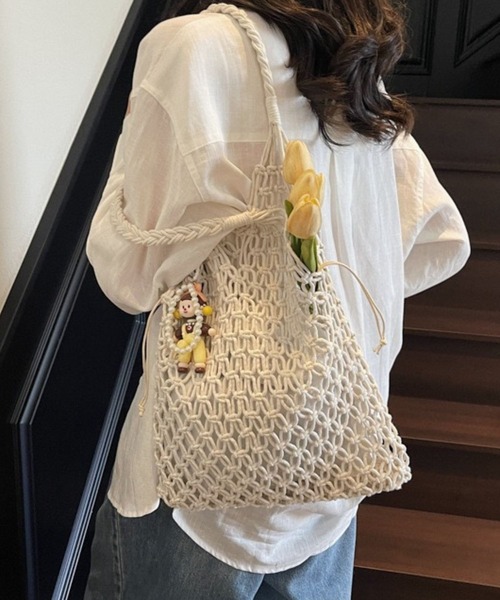 バッグ moimoi nail Metallic Macrame Sacoche Bag | Pasand by ne Quittez pas