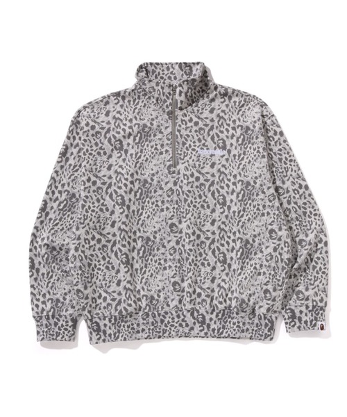 WILD LEOPARD PATTERN RELAXED FIT HALF ZIP SWEATSHIRT（スウェット