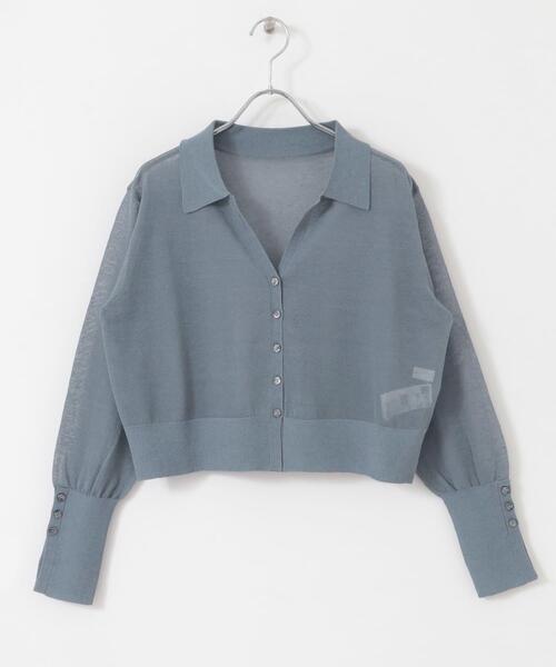 SENSE OF PLACE by URBAN RESEARCH（センスオブプレイスバイアーバンリサーチ）の「シアースキッパーカーディガン（カーディガン/ボレロ・レディース・キャメル/ブラック/ライトブルー・ONE）」の16枚目の写真