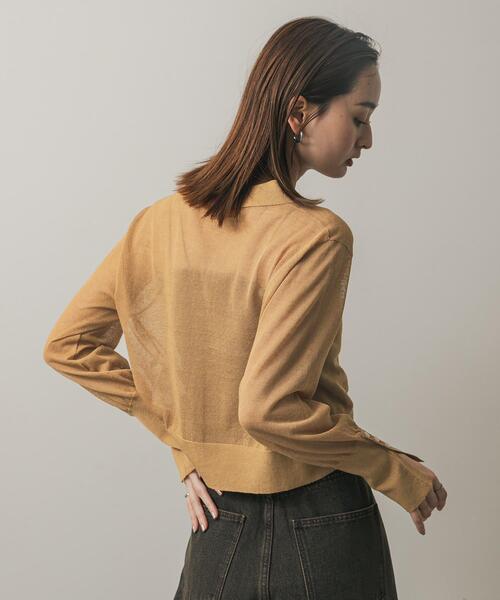 SENSE OF PLACE by URBAN RESEARCH（センスオブプレイスバイアーバンリサーチ）の「シアースキッパーカーディガン（カーディガン/ボレロ・レディース・キャメル/ブラック/ライトブルー・ONE）」の22枚目の写真