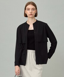 ICB（アイシービー）の「イージージョーゼット バンドカラーカットソー（Tシャツ/カットソー）」