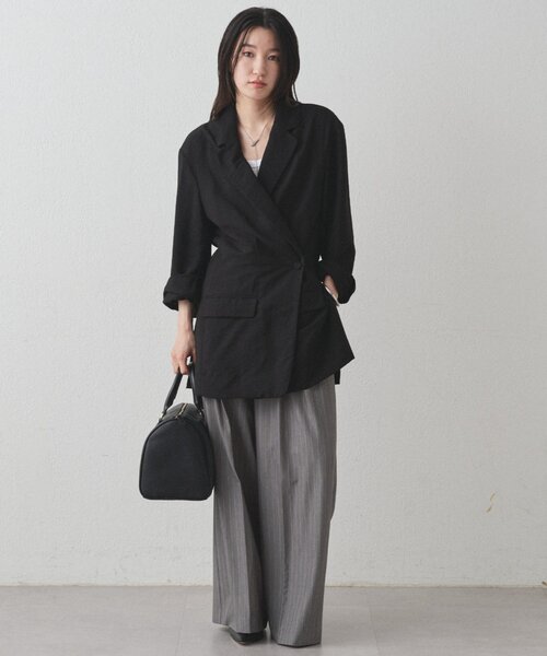 LOUNGEDRESS（ラウンジドレス）の「カシュクールオーバージャケット（ベスト・レディース・ブラウン/ブラック・FREE）」の14枚目の写真