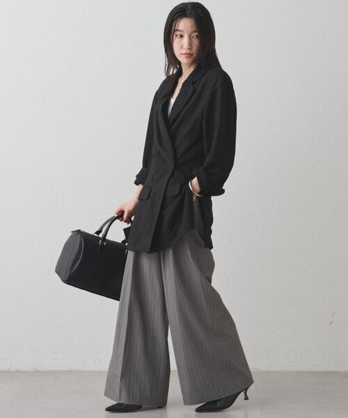 LOUNGEDRESS（ラウンジドレス）の「カシュクールオーバージャケット（ベスト・レディース・ブラウン/ブラック・FREE）」の15枚目の写真