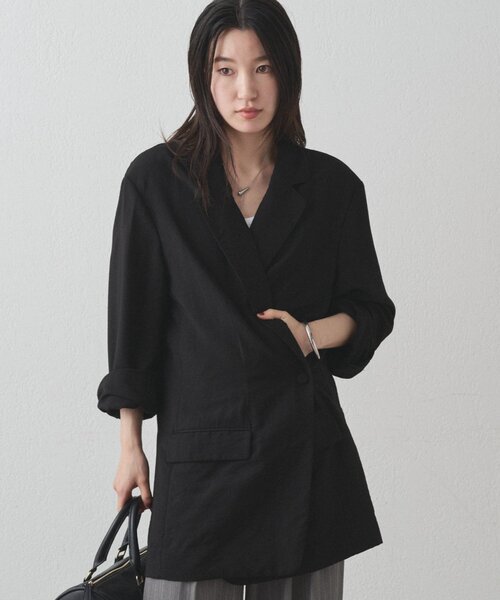 LOUNGEDRESS（ラウンジドレス）の「カシュクールオーバージャケット（ベスト・レディース・ブラウン/ブラック・FREE）」の17枚目の写真