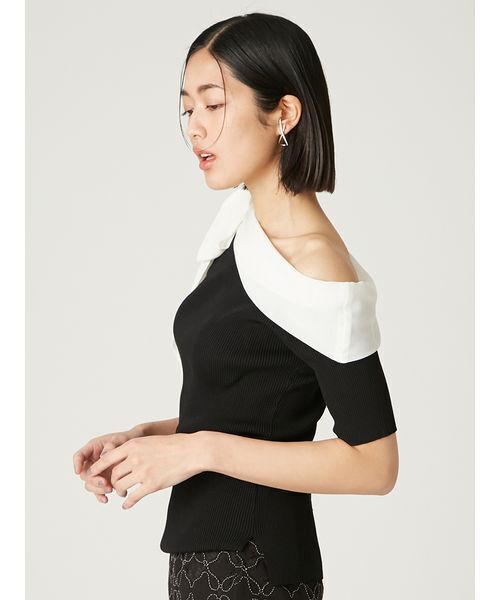 シフォンリボンオフショルニット（ニット/セーター）｜FRAY I.D