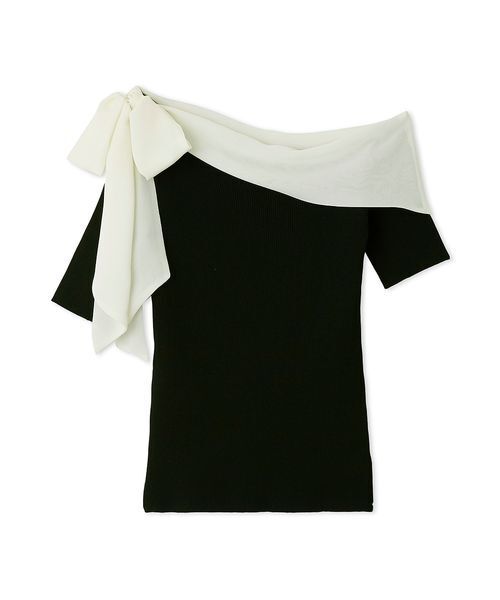 シフォンリボンオフショルニット（ニット/セーター）｜FRAY I.D