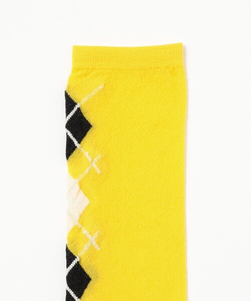 Ray BEAMS（レイビームス）の「アーガイルシアー ソックス（ソックス/靴下・レディース・ダークブラウン/イエロー・ONE SIZE）」の4枚目の写真