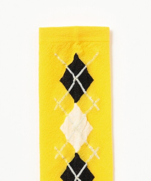 Ray BEAMS（レイビームス）の「アーガイルシアー ソックス（ソックス/靴下・レディース・ダークブラウン/イエロー・ONE SIZE）」の6枚目の写真