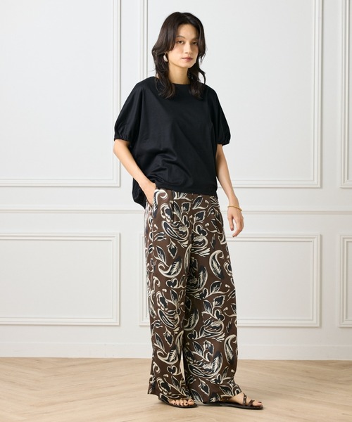 INED(イネド)の「ギザリヨセルスムース ボートネックドルマンカットソー(Tシャツ/カットソー・レディース・モカ/ブラック/ブラウン系その他/オフホワイト・9号)」の10枚目の写真