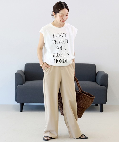 Aletta vita(アレッタビータ)の「綿天竺ロゴフレンチカットソー(Tシャツ/カットソー・レディース・杢グレー/オフホワイト・M)」の18枚目の写真