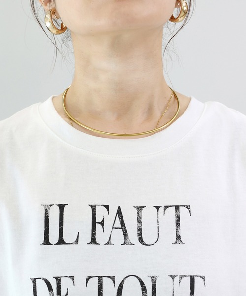 Aletta vita(アレッタビータ)の「綿天竺ロゴフレンチカットソー(Tシャツ/カットソー・レディース・杢グレー/オフホワイト・M)」の21枚目の写真
