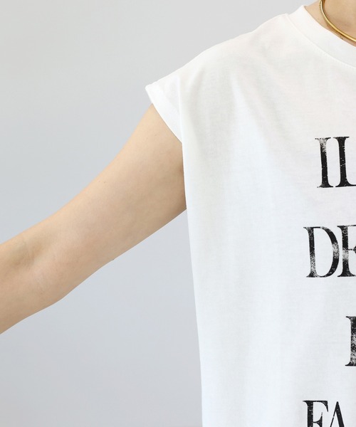 Aletta vita(アレッタビータ)の「綿天竺ロゴフレンチカットソー(Tシャツ/カットソー・レディース・杢グレー/オフホワイト・M)」の22枚目の写真