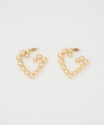 SLY（スライ）の「HEART MOTIF HOOP P/EARRING ハートモチーフ フープピアス 秋服（ピアス（両耳用））」