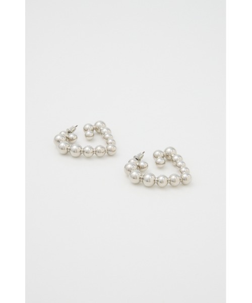 SLY(スライ)の「HEART MOTIF HOOP P/EARRING ハートモチーフ フープピアス 秋服(ピアス(両耳用)・レディース・シルバー/ゴールド・FREE)」の4枚目の写真