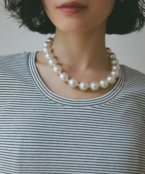 EIMY ISTOIRE（エイミーイストワール）の「ボーダーリブＴシャツ（Tシャツ/カットソー・レディース・ホワイト/サックスブルー/ピンク・F）」の10枚目の写真