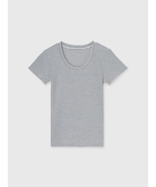 EIMY ISTOIRE（エイミーイストワール）の「ボーダーリブＴシャツ（Tシャツ/カットソー・レディース・ホワイト/サックスブルー/ピンク・F）」の20枚目の写真