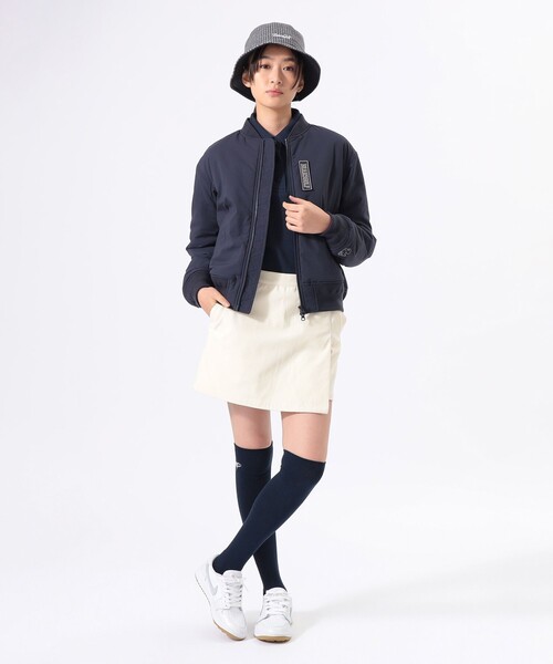 BEAMS GOLF(ビームスゴルフ)の「ORANGE LABEL / 撥水 中綿入り ボンバー ブルゾン(保温・ストレッチ)(ブルゾン・レディース・オリーブ/ネイビー・MEDIUM/LARGE/SMALL)」の8枚目の写真