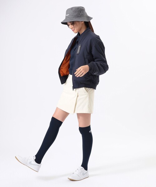 BEAMS GOLF(ビームスゴルフ)の「ORANGE LABEL / 撥水 中綿入り ボンバー ブルゾン(保温・ストレッチ)(ブルゾン・レディース・オリーブ/ネイビー・MEDIUM/LARGE/SMALL)」の10枚目の写真