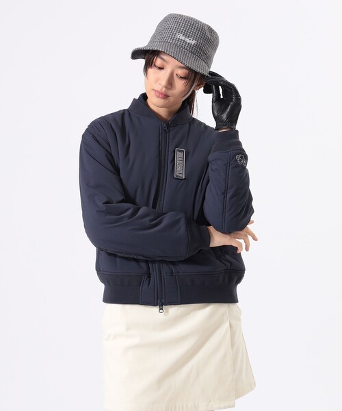 BEAMS GOLF(ビームスゴルフ)の「ORANGE LABEL / 撥水 中綿入り ボンバー ブルゾン(保温・ストレッチ)(ブルゾン・レディース・オリーブ/ネイビー・MEDIUM/LARGE/SMALL)」の11枚目の写真