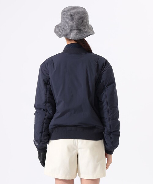 BEAMS GOLF(ビームスゴルフ)の「ORANGE LABEL / 撥水 中綿入り ボンバー ブルゾン(保温・ストレッチ)(ブルゾン・レディース・オリーブ/ネイビー・MEDIUM/LARGE/SMALL)」の14枚目の写真