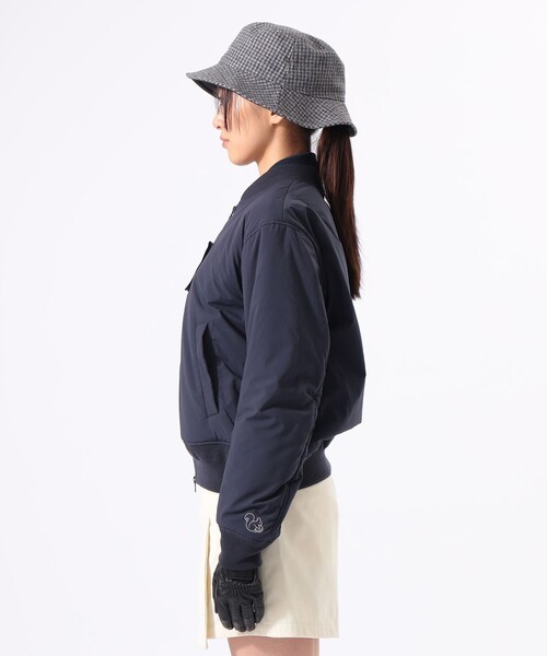 BEAMS GOLF(ビームスゴルフ)の「ORANGE LABEL / 撥水 中綿入り ボンバー ブルゾン(保温・ストレッチ)(ブルゾン・レディース・オリーブ/ネイビー・MEDIUM/LARGE/SMALL)」の15枚目の写真