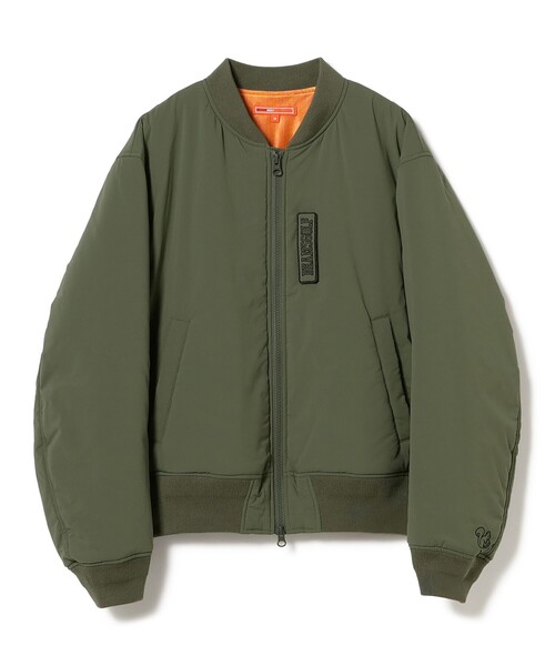 BEAMS GOLF(ビームスゴルフ)の「ORANGE LABEL / 撥水 中綿入り ボンバー ブルゾン(保温・ストレッチ)(ブルゾン・レディース・オリーブ/ネイビー・MEDIUM/LARGE/SMALL)」の16枚目の写真