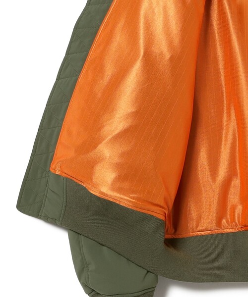BEAMS GOLF(ビームスゴルフ)の「ORANGE LABEL / 撥水 中綿入り ボンバー ブルゾン(保温・ストレッチ)(ブルゾン・レディース・オリーブ/ネイビー・MEDIUM/LARGE/SMALL)」の19枚目の写真