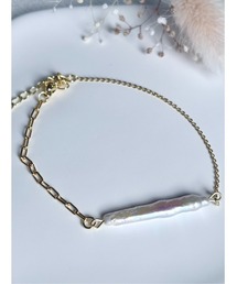 tone（トーン）の「【SOARM】スティック淡水パール×華奢チェーンの抜け感ブレスレット(MA)（ブレスレット・レディース）」